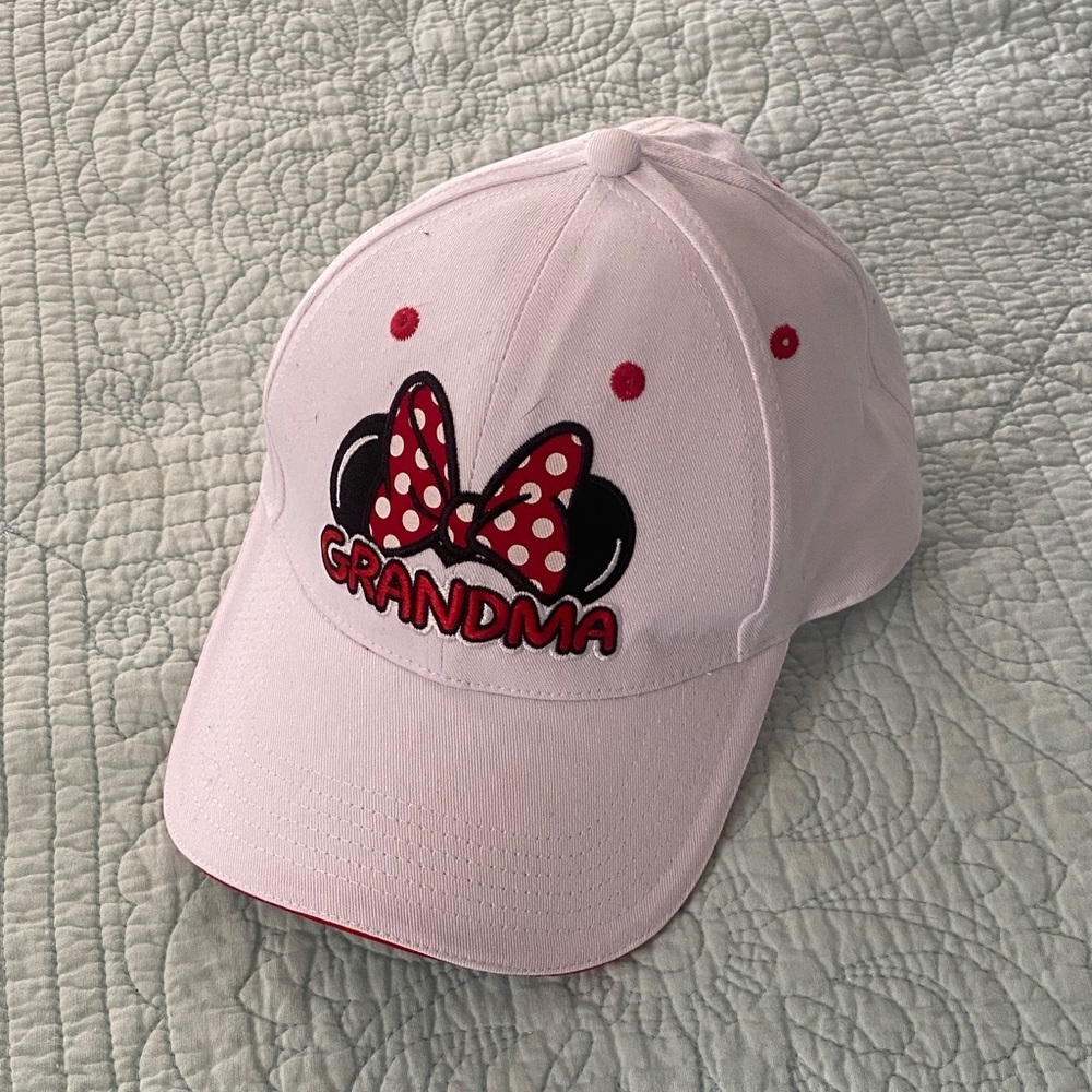 Disney White Hat with Red Accents